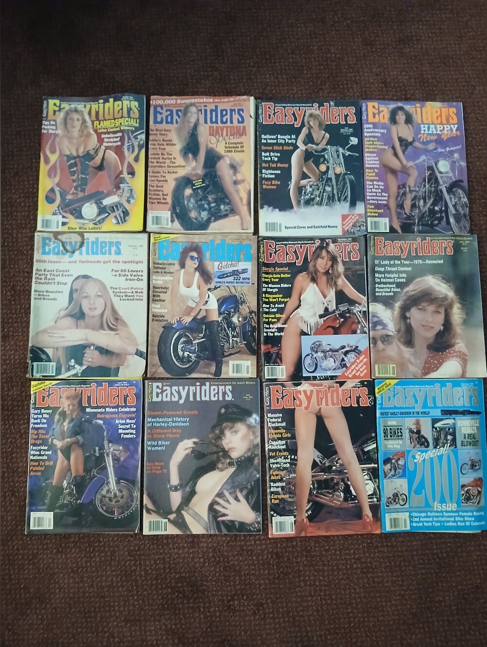 Vintage Easyriders Magazines Lot Of 12